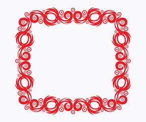 abstract artistic creative floral border