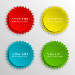 Set Special Round Offer Sticker and Tag Vintage and text - Vector banner