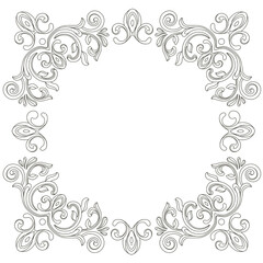 Oriental vector damask patterns for greeting cards and wedding invitations