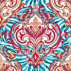 Oriental vector damask patterns for greeting cards and wedding invitations.