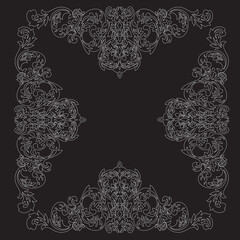 Oriental vector damask patterns for greeting cards and wedding invitations.