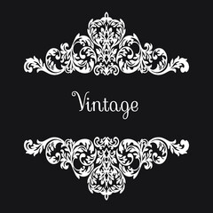 Oriental vector damask patterns for greeting cards and wedding invitations