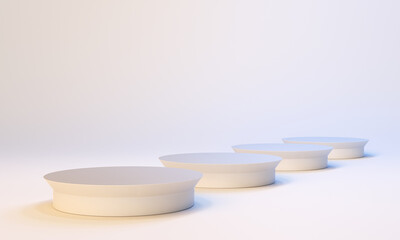 Circle Shape Empty Platorm, Scence Studio Or Pedestal For Display. 3D render