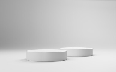 Circle Shape Empty Platorm, Scence Studio Or Pedestal For Display. 3D render