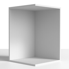 Minimal Backdrop Scene Wall Corner Mockup, Simple Booth, 3D render	