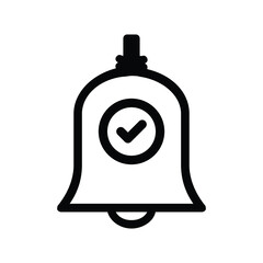 Obraz premium notification icon vector design template, basic style in modern design on white background