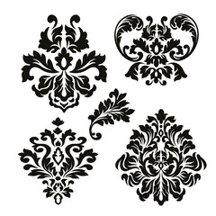Oriental vector damask patterns for greeting cards and wedding invitations