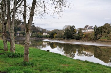 The Guindy river at Treguier in Brittany, France
