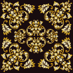 Oriental vector damask patterns for greeting cards and wedding invitations