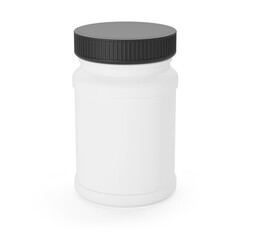 mockup of pills bottle with blank label isolated