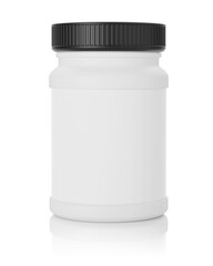 mockup of pills bottle with blank label isolated