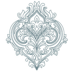 Oriental vector damask patterns for greeting cards and wedding invitations.