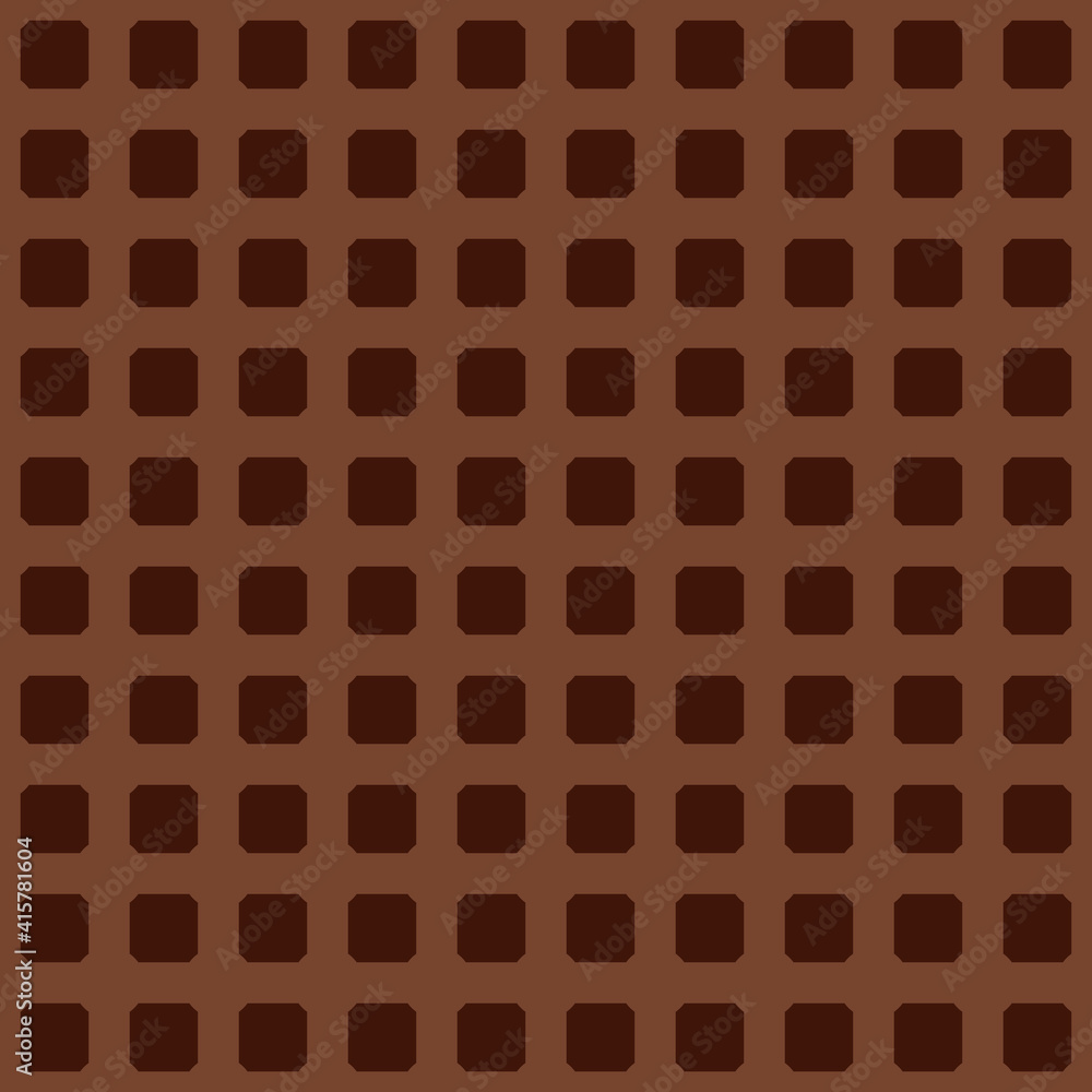 Aufkleber Waffles pattern. Vector brown waffle pattern.