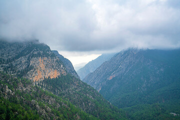 The scenic views from the skirts of Sivridag, at the massif of Beydaglari  near Gedeller village in Antalya