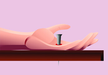 Crucifixion. Jesus Christ suffering. The holy passion. Death on the Cross. Sacrifice for each human being. Easter.