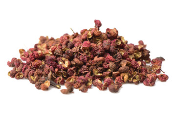 Chinese Sichuan pepper on white background