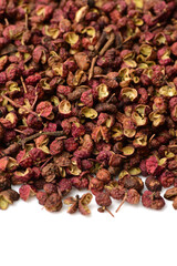 Chinese Sichuan pepper on white background