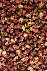 Chinese Sichuan pepper on white background