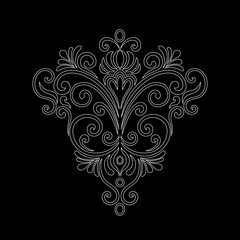 Oriental vector damask patterns for greeting cards and wedding invitations.