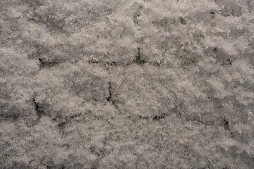 brick wall in ice and frost - background
