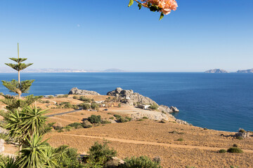 Panoramic view of Cape Melissa coast,  Rethimno prefecture - Crete, Greece
