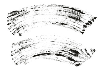 Flat Fan Brush Thick Curved Background High Detail Abstract Vector Background Set 