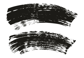 Flat Fan Brush Thick Curved Background High Detail Abstract Vector Background Set 