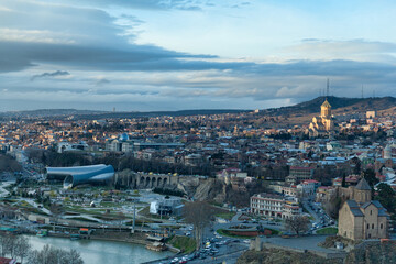 Fototapeta premium Panoramic view of Tbilisi, Georgia