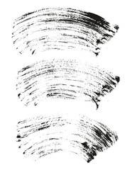 Flat Fan Brush Thick Curved Background High Detail Abstract Vector Background Set 