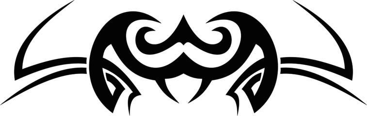 Vector symbol, ornament, tattoo. beautiful vector illustration. Drawings on the body, ancient symbols.	