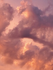 sunset sky with clouds