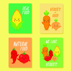 Hand Drawn Food Card Collection