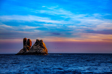 Roca Partida or Split Rock smallest of the four Revillagigedo Islands, part of the Free and...