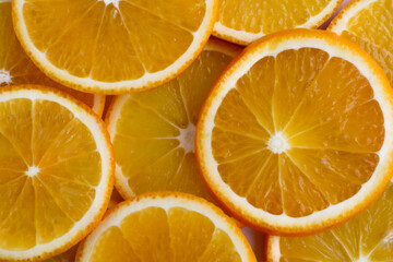 Orange slices as background texture
