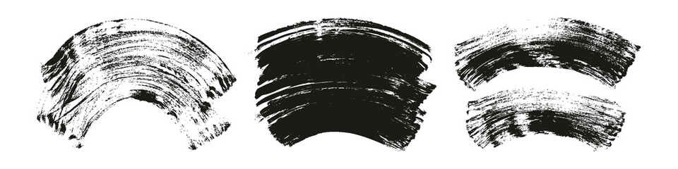 Flat Fan Brush Thick Curved Background High Detail Abstract Vector Background Extra Set 