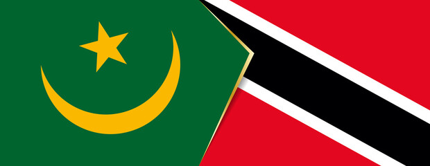 Mauritania and Trinidad and Tobago flags, two vector flags.