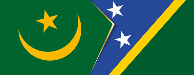 Mauritania and Solomon Islands flags, two vector flags.