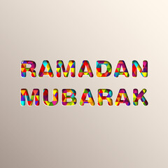 Ramadan Mubarak greeting card for the Muslim community festival celebration.