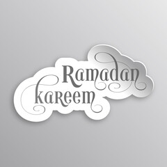Ramadan Kareem greeting card for the Muslim community festival celebration.