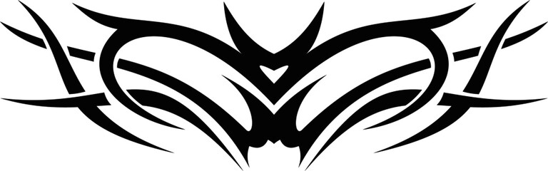 Vector symbol, ornament, tattoo. beautiful vector illustration. Drawings on the body, ancient symbols.	