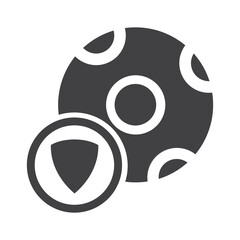 soccer ball shield illlustration design. soccer ball shield icon isolated on white background. ready use vector.