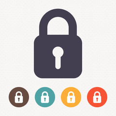 Lock icon on dot pattern background