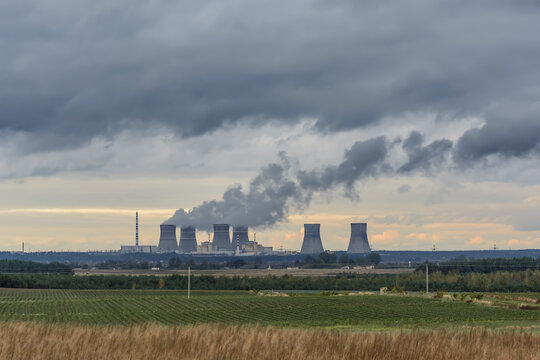 Rivne Nuclear Power Plant, Varash, Rivne oblast, Ukraine. Production of electric and thermal energy. Power generation.