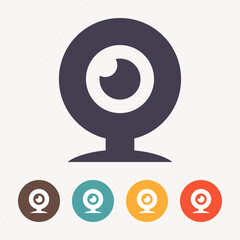 Web camera on dot pattern background