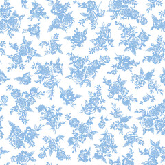 Seamless pattern with a beautiful bouquet of roses,