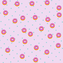 壁紙  ドーナツ ドット パターン 背景　スイーツ柄　可愛い　おしゃれ