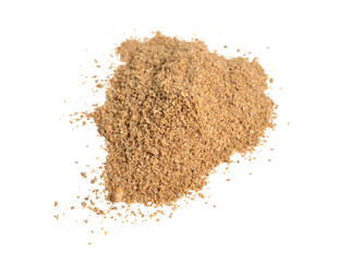 Coriander seed's powder. It is also known as Chinese parsley, dhania or cilantro. Isolated