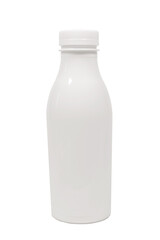 white plastic bottle isolated on white background