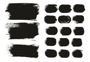 Round Sponge Thick Artist Brush Long Background & Straight Lines Mix High Detail Abstract Vector Background Mix Set 