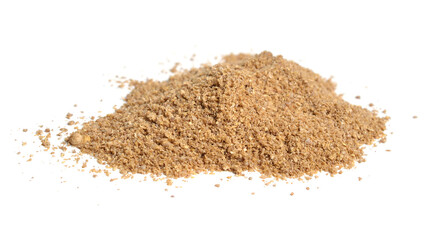Fototapeta na wymiar Coriander seed's powder. It is also known as Chinese parsley, dhania or cilantro. Isolated
